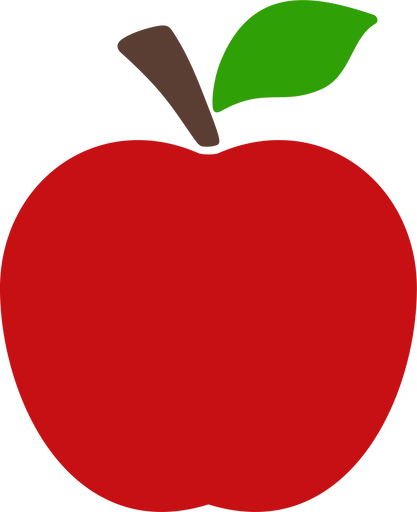 Red Teacher Apple Illustration